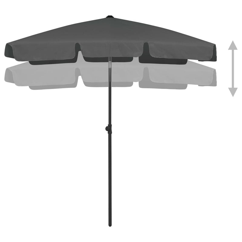 Load image into Gallery viewer, Vidaxl strandparasol 180x120 cm antracietkleurig
