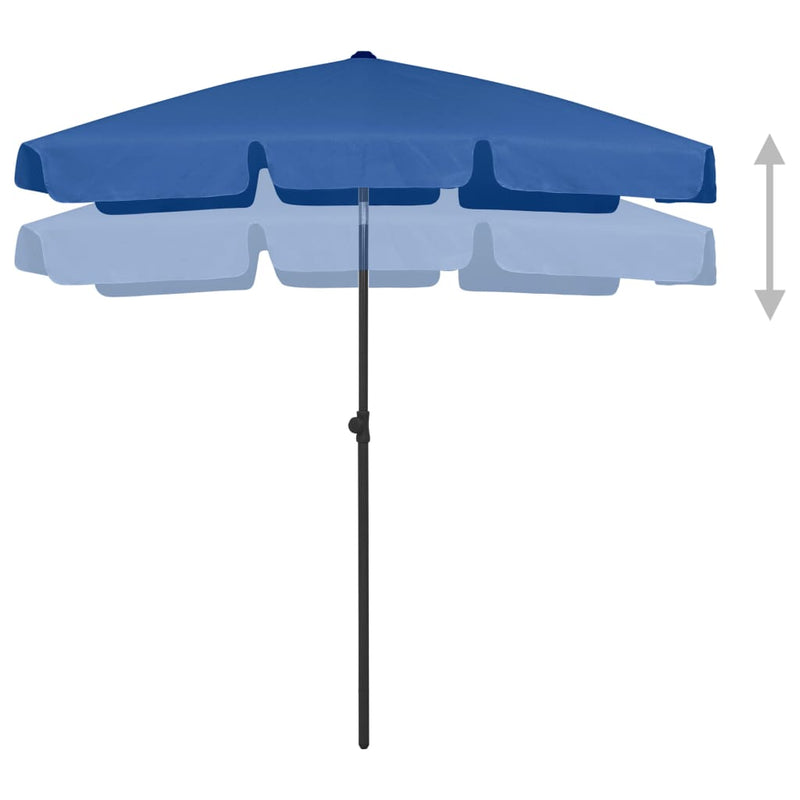 Load image into Gallery viewer, Vidaxl strandparasol 180x120 cm azuurblauw
