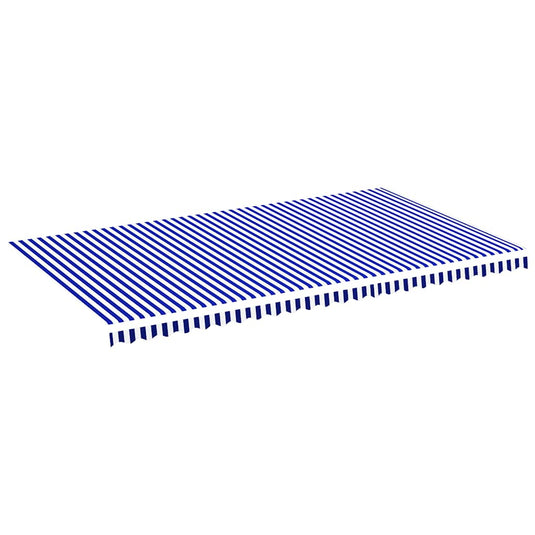 Vidaxl vervangingsdoek voor luifel 600x350 cm polyester blauw en wit