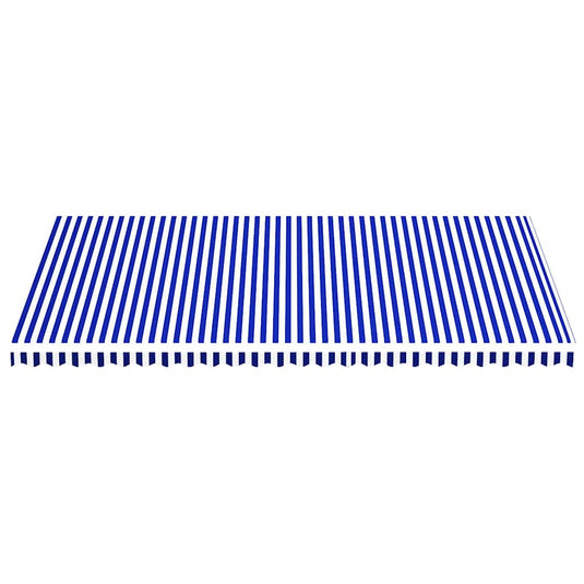 Vidaxl vervangingsdoek voor luifel 600x350 cm polyester blauw en wit