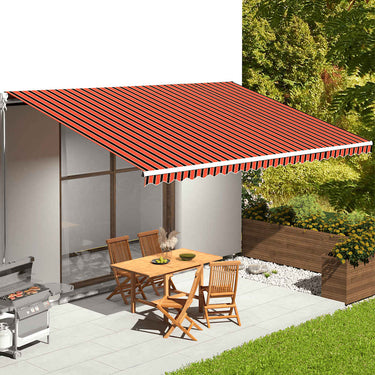 Vidaxl vervangingsdoek voor luifel 6x3,5 m oranje en bruin
