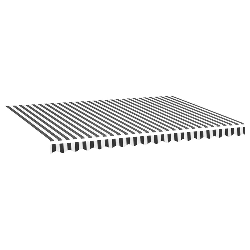 Load image into Gallery viewer, Vidaxl vervangingsdoek voor luifel 4x3 m antracietkleurig en wit
