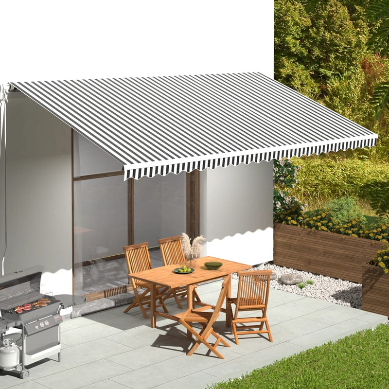 Load image into Gallery viewer, Vidaxl vervangingsdoek voor luifel 6x3 m antracietkleurig en wit
