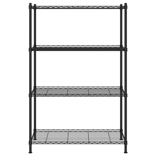 Vidaxl opbergrek 4-laags 200 kg 90x35x137 cm zwart