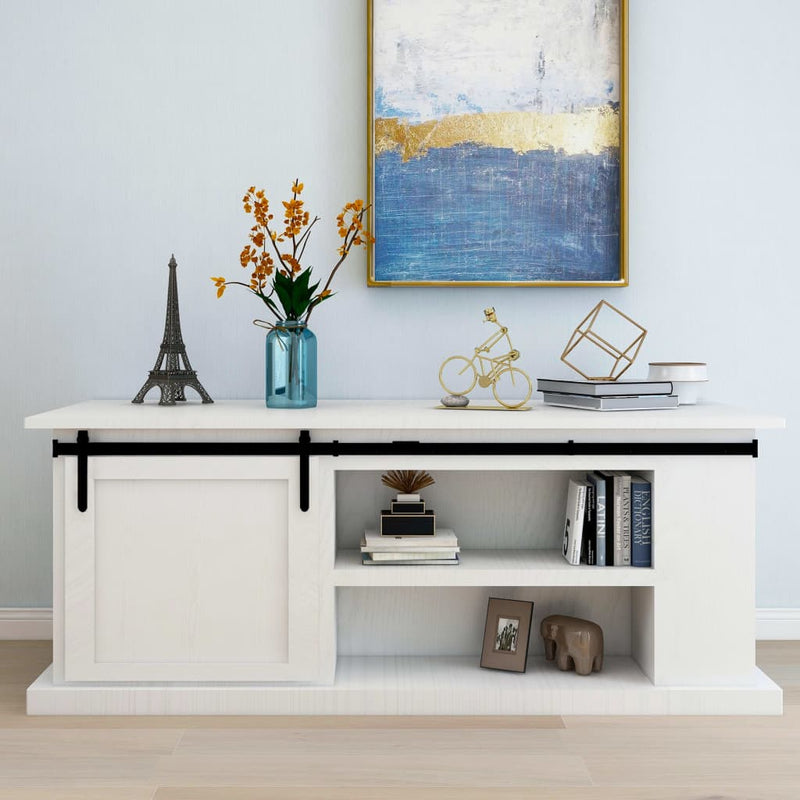 Load image into Gallery viewer, Vidaxl ophangset voor minischuifdeur 183 cm koolstofstaal
