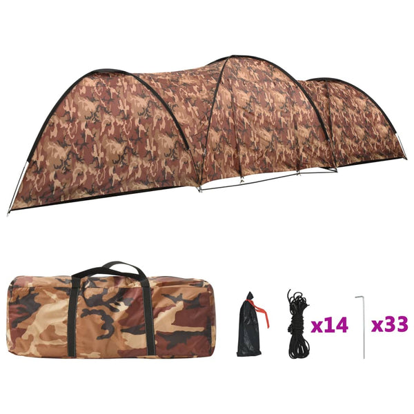 VidaXL Iglotent 8-persoons 650x240x190 cm camouflage