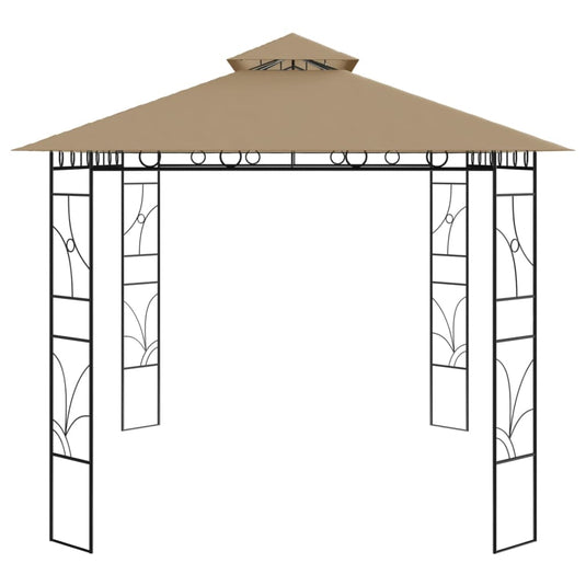 Vidaxl prieel 160 g m² 4x3x2,7 m taupe