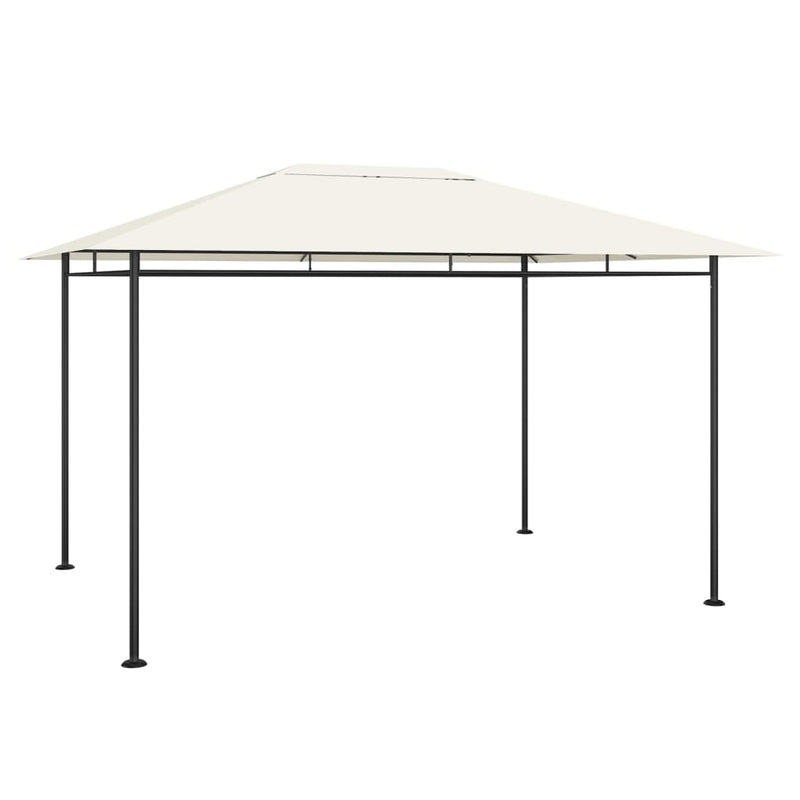 Afbeelding laden in galerijviewer, Vidaxl prieel 180 g m² 384x281x270 cm crèmekleurig
