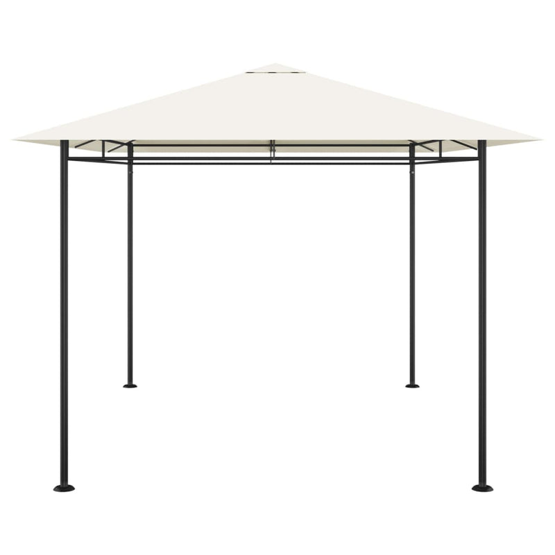 Afbeelding laden in galerijviewer, Vidaxl prieel 180 g m² 384x281x270 cm crèmekleurig
