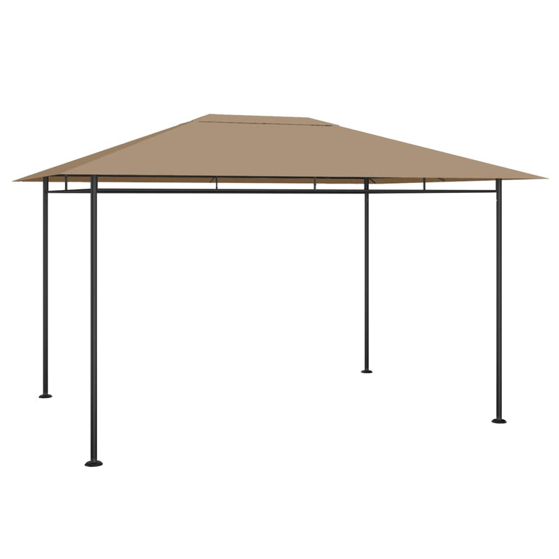 Afbeelding laden in galerijviewer, Vidaxl prieel 180 g m² 384x281x270 cm taupe
