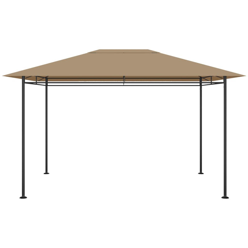 Afbeelding laden in galerijviewer, Vidaxl prieel 180 g m² 384x281x270 cm taupe
