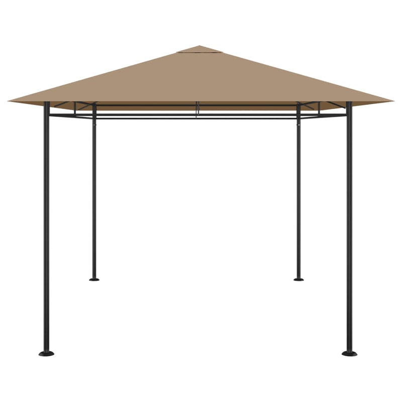 Afbeelding laden in galerijviewer, Vidaxl prieel 180 g m² 384x281x270 cm taupe
