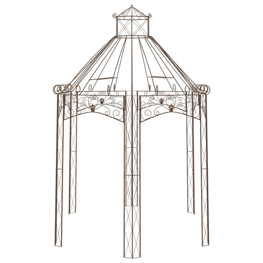 VidaXL Tuinpaviljoen 400x258x378 cm ijzer antiekbruin