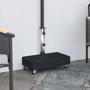 Vidaxl parasolvoet 45x25x8 cm graniet zwart