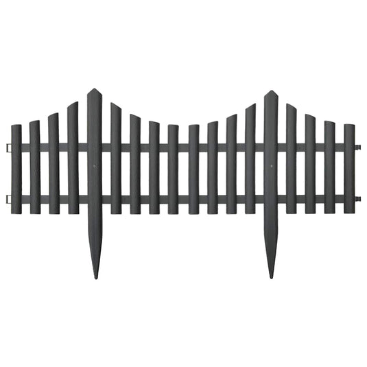 Vidaxl gazonranden 17 st 10 m pp antracietkleurig