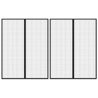 Vidaxl insectendeurgordijnen 2 st magnetisch 230x160 cm zwart