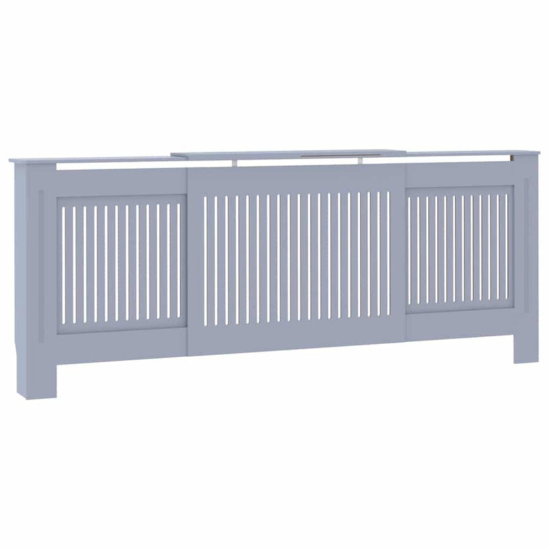 Load image into Gallery viewer, Vidaxl radiatorombouw 205 cm mdf grijs

