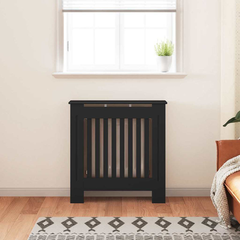 Load image into Gallery viewer, Vidaxl radiatorombouw 78 cm mdf zwart

