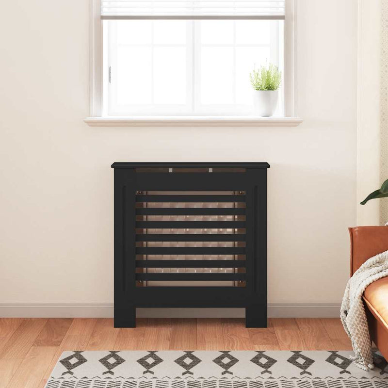 Load image into Gallery viewer, Vidaxl radiatorombouw 78 cm mdf zwart
