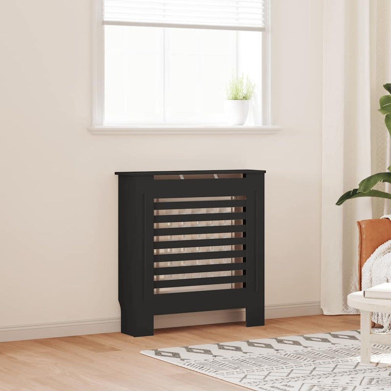Load image into Gallery viewer, Vidaxl radiatorombouw 78 cm mdf zwart
