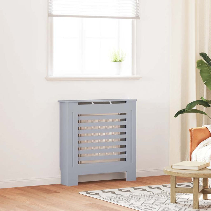 Load image into Gallery viewer, Vidaxl radiatorombouw 78 cm mdf grijs
