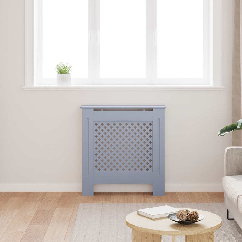 Load image into Gallery viewer, Vidaxl radiatorombouw 78 cm mdf grijs
