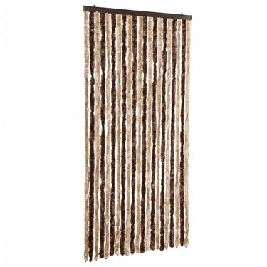 Vidaxl vliegengordijn 90x200 cm chenille beige en lichtbruin