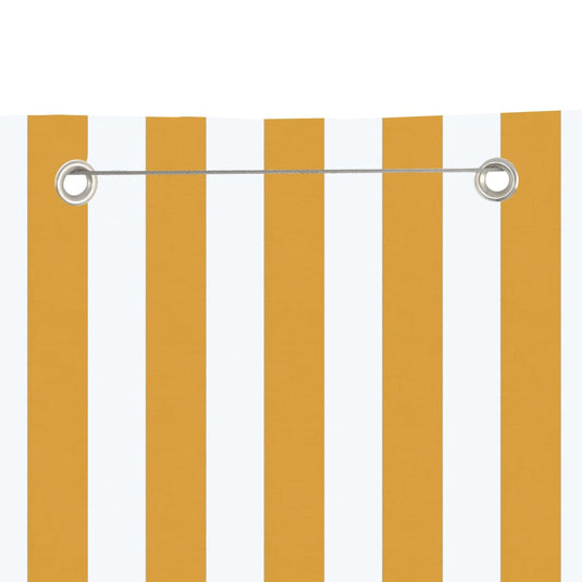 VidaXL Balkonscherm 120x240 cm oxford stof geel en wit