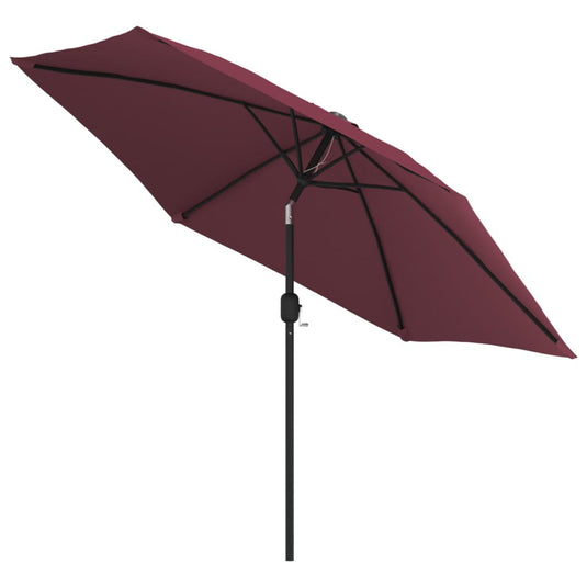 VidaXL Parasol met metalen paal 300 cm bordeauxrood