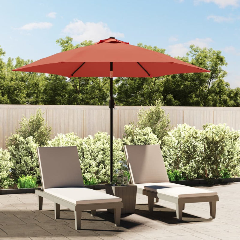 Load image into Gallery viewer, VidaXL Parasol met metalen paal 300 cm terracottakleurig
