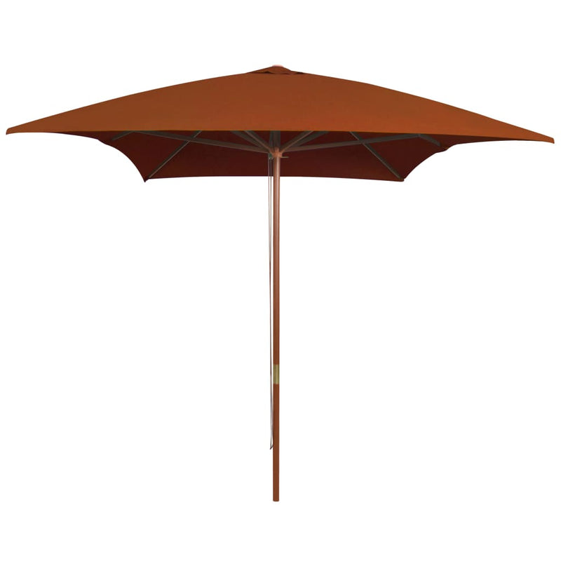 Load image into Gallery viewer, Vidaxl parasol met houten paal 200x300 cm terracottakleurig
