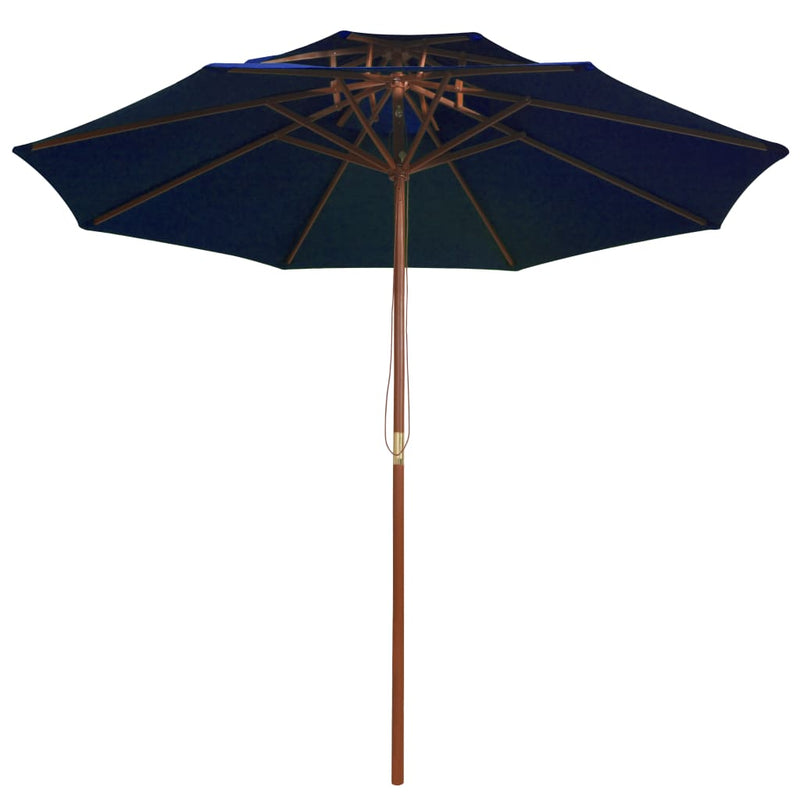 Load image into Gallery viewer, Vidaxl parasol dubbeldekker met houten paal 270 cm blauw

