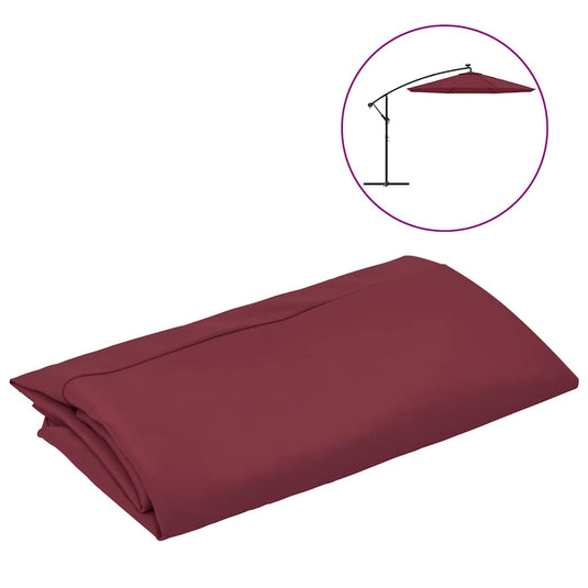 Vidaxl vervangingsdoek voor tuinparasol 300 cm bordeauxrood