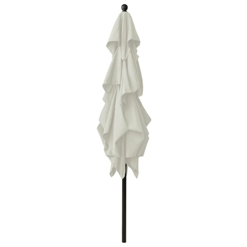 Load image into Gallery viewer, Vidaxl parasol 3-laags met aluminium paal 2,5x2,5 m zandkleurig
