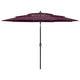 Vidaxl parasol 3-laags met aluminium paal 3 m bordeauxrood