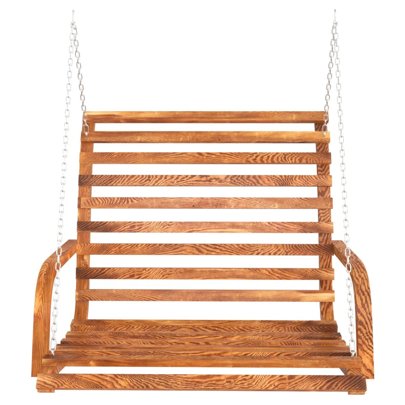 Afbeelding laden in galerijviewer, Vidaxl schommelbank 126x63x92 cm gebogen hout met teakafwerking
