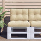 Vidaxl palletkussen 50x40x12 cm stof beige