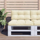 Vidaxl palletkussen 80x40x12 cm stof crèmekleurig