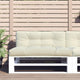 VidaXL Palletkussen 120x40x12 cm stof crèmekleurig