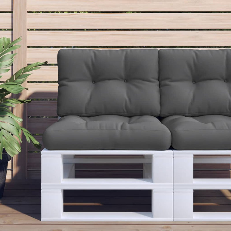 Load image into Gallery viewer, Vidaxl palletkussens 2 st stof antracietkleurig
