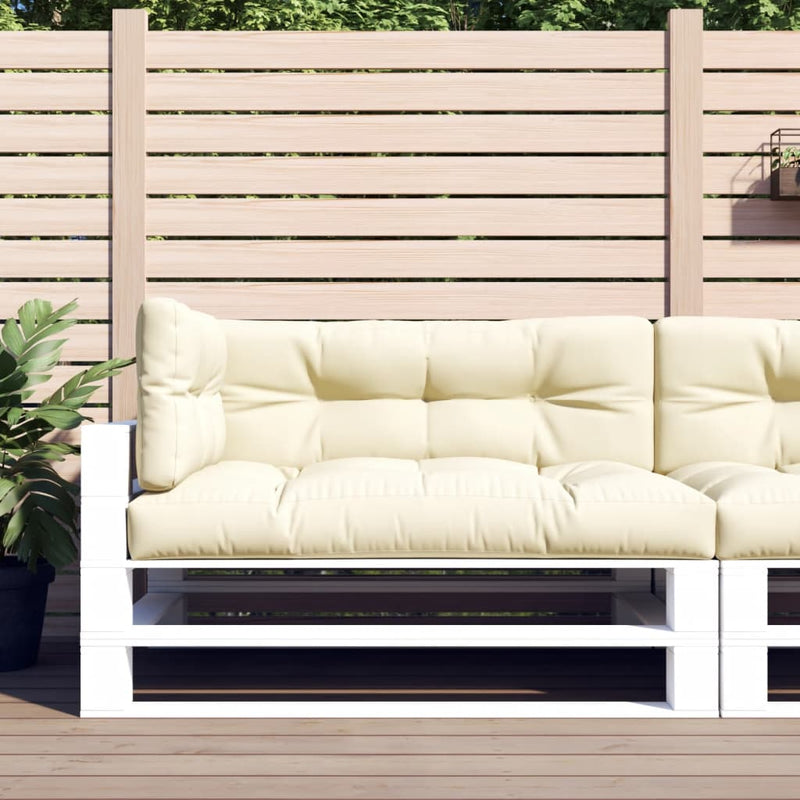 Load image into Gallery viewer, Vidaxl palletkussens 3 st stof crèmekleurig
