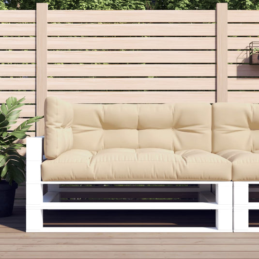 VidaXL Palletkussens 3 st stof beige