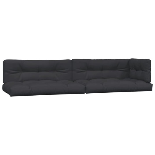 VidaXL Palletkussens 5 st stof zwart