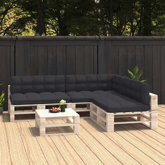Vidaxl bankkussens pallet 7 st antraciet