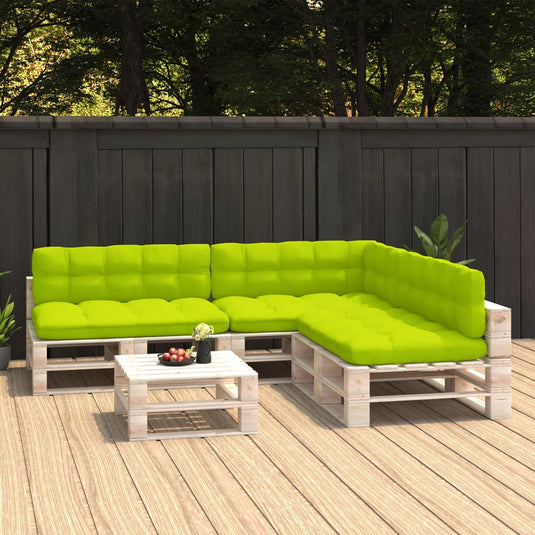 VidaXL Bankussens pallet 7 st heldergroen