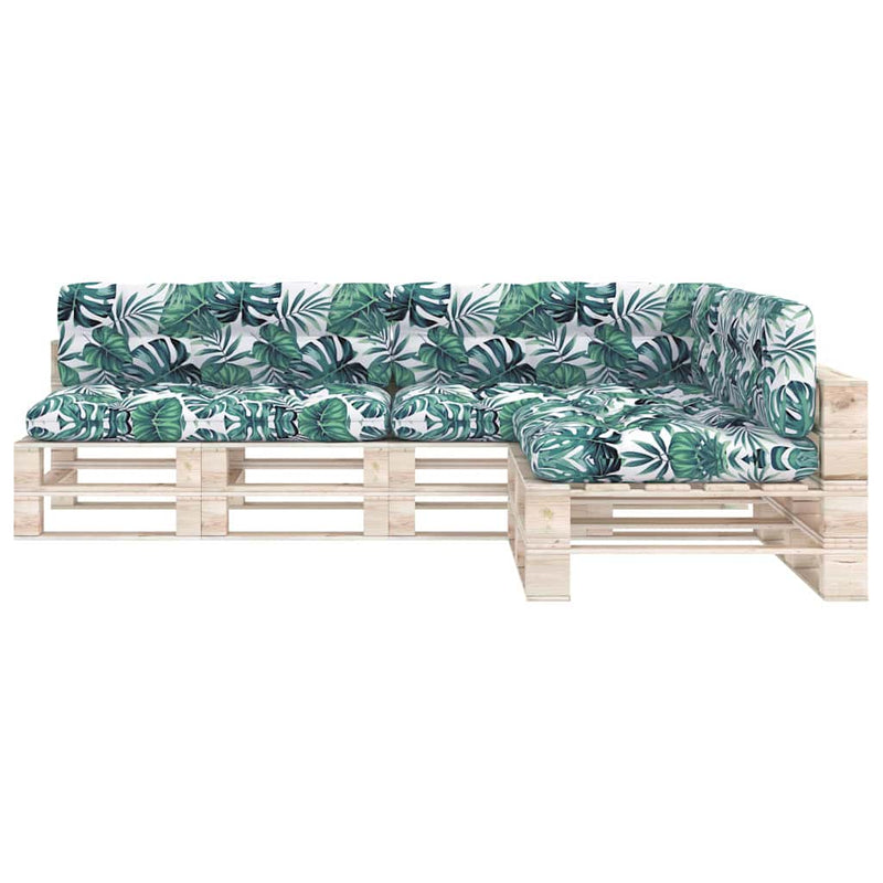 Load image into Gallery viewer, Vidaxl bankkussens pallet 7 st bladpatroon
