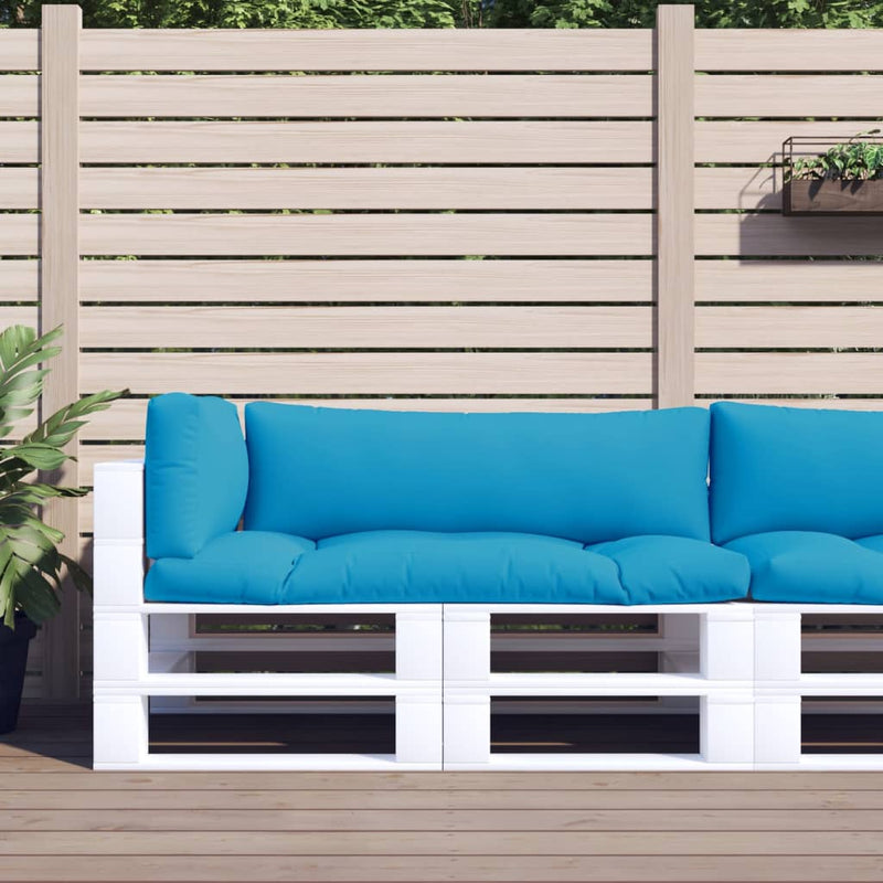 Load image into Gallery viewer, Vidaxl palletkussens 3 st stof blauw
