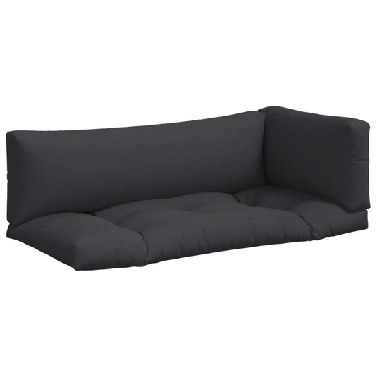 Vidaxl palletkussens 3 st stof zwart