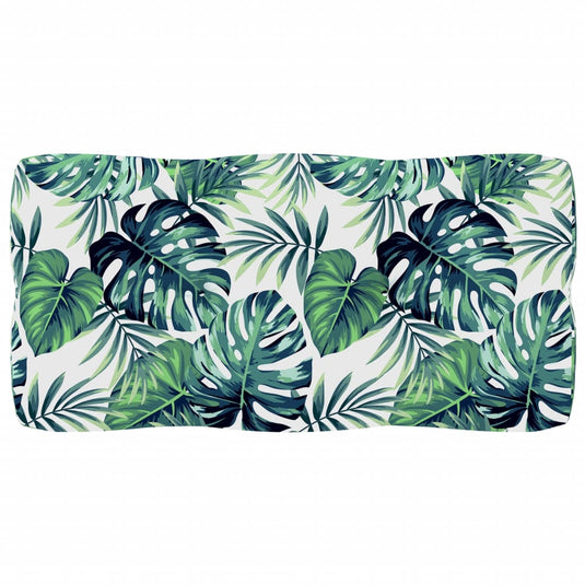 Vidaxl palletkussen bladpatroon 80x40x12 cm stof