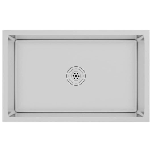 Vidaxl gootsteen handgemaakt roestvrij staal